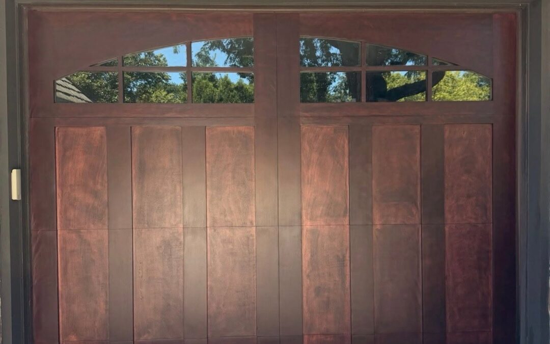Wood Garage Door Staining and Restoration in Glenview, IL